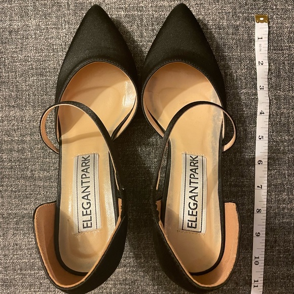 Black satin strappy heels - Picture 5 of 10